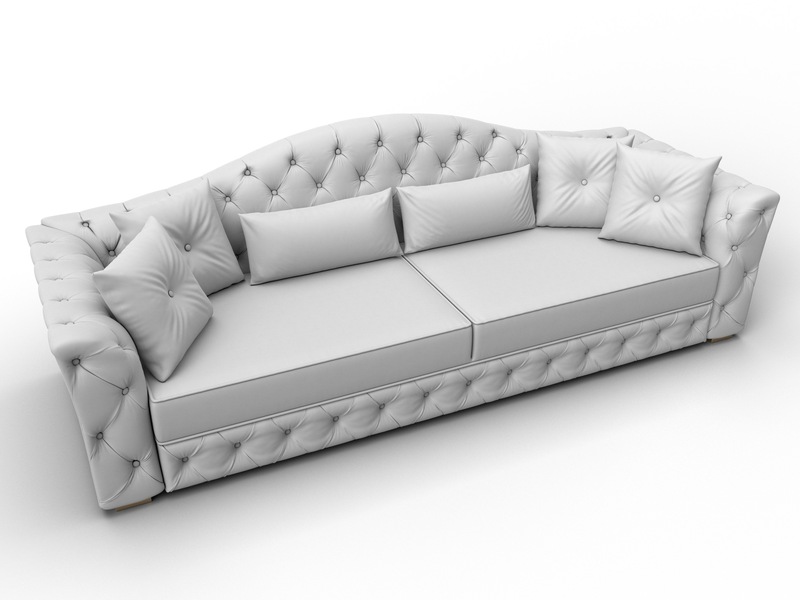 Диван прямой Артис, Экокожа, Белый