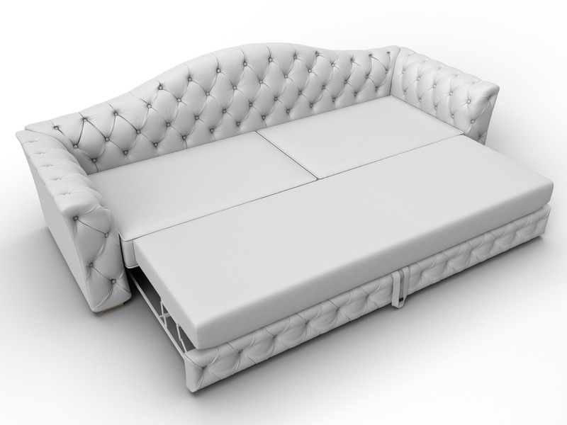 Диван прямой Артис, Экокожа, Белый