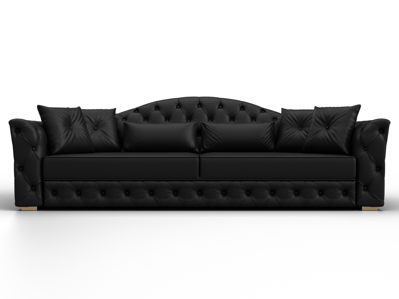 Диван прямой Артис, Экокожа, Коричневый