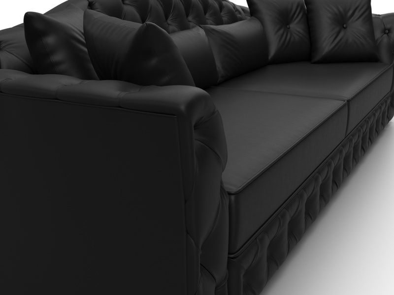 Диван прямой Артис, Экокожа, Коричневый