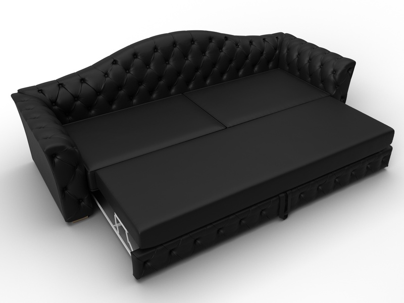 Диван прямой Артис, Экокожа, Коричневый