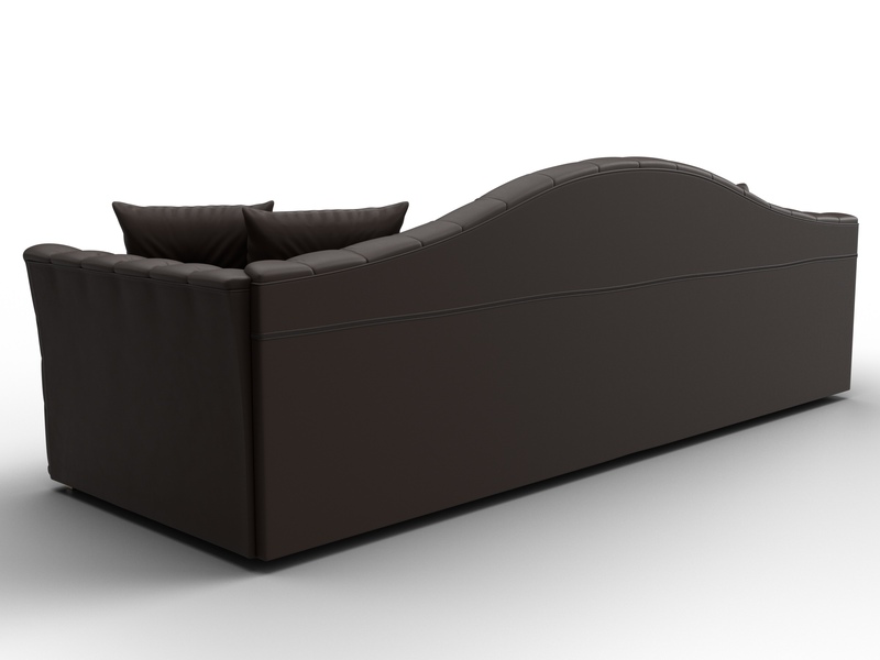 Диван прямой Артис, Экокожа, Черный