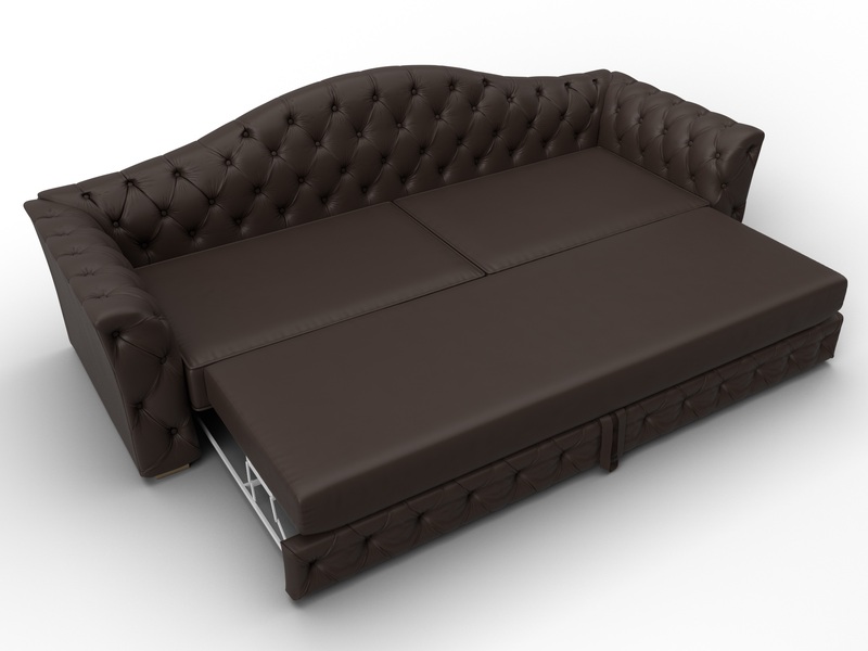 Диван прямой Артис, Экокожа, Черный