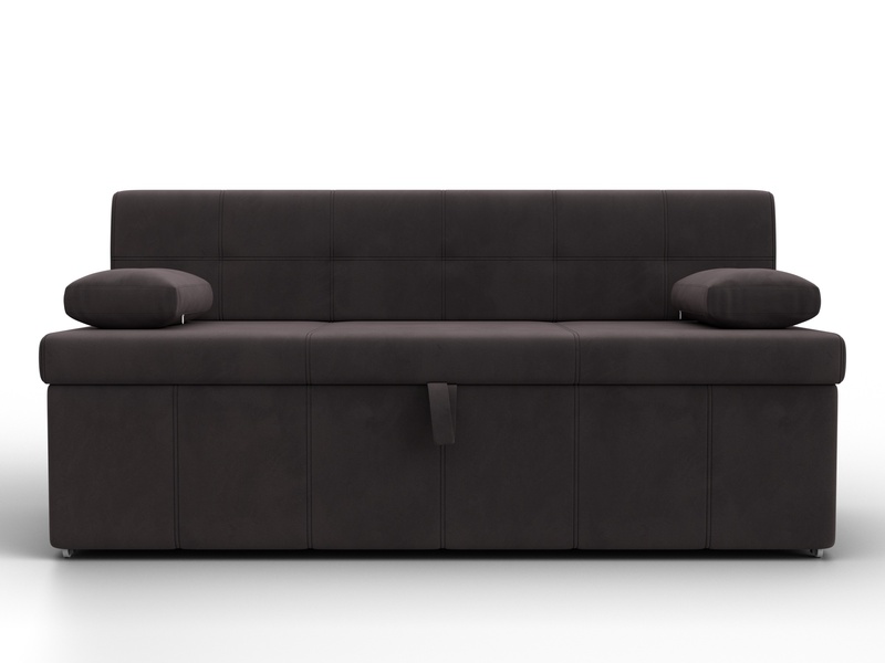 Диван кухонный прямой Лео, Велюр, SEVEN 727 коричневый