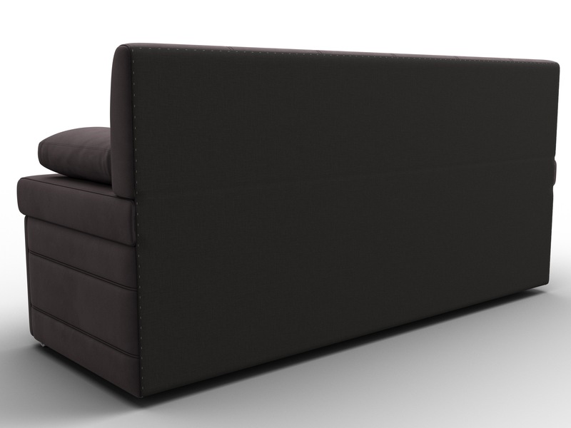 Диван кухонный прямой Лео, Велюр, SEVEN 727 коричневый