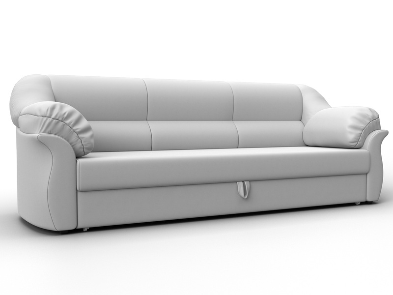 Диван прямой Карнелла, Экокожа, Белый