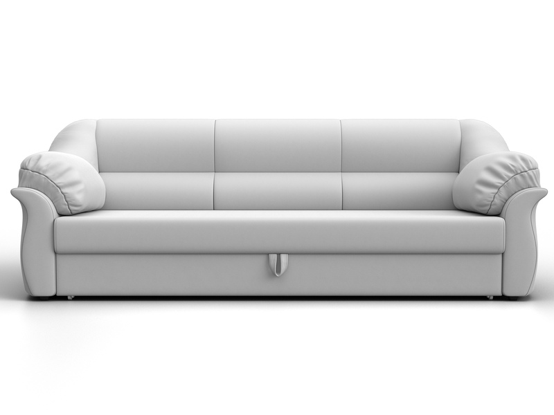 Диван прямой Карнелла, Экокожа, Белый