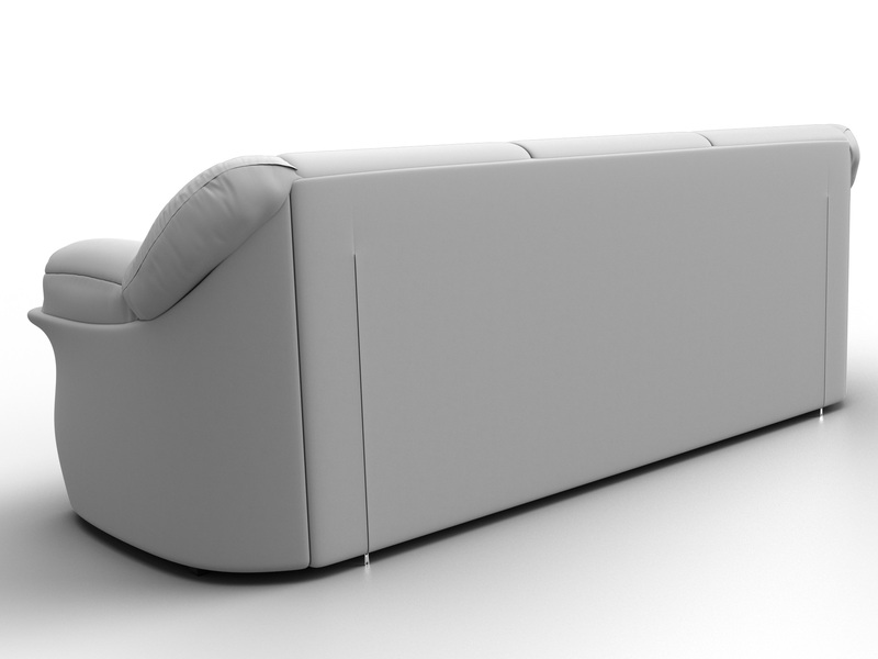 Диван прямой Карнелла, Экокожа, Белый