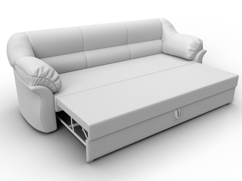 Диван прямой Карнелла, Экокожа, Белый