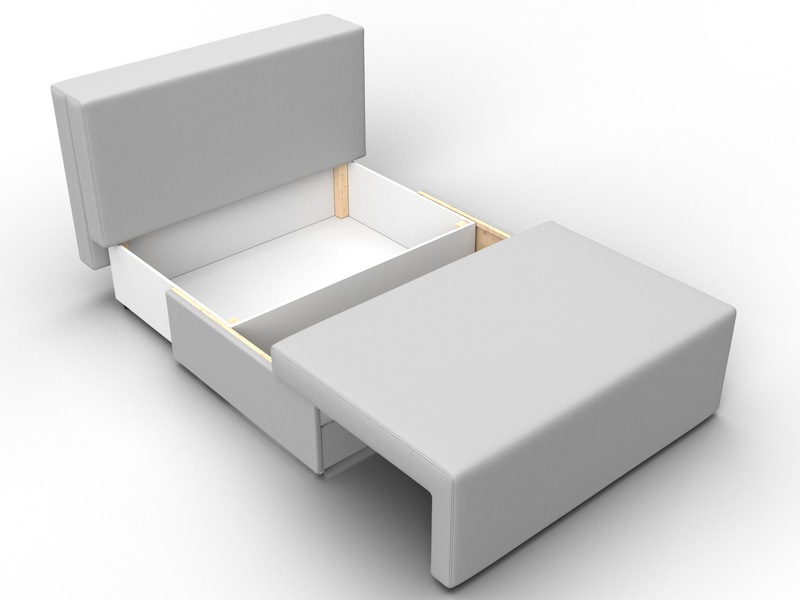 Диван прямой Лагуна, Экокожа, Белый;Черный