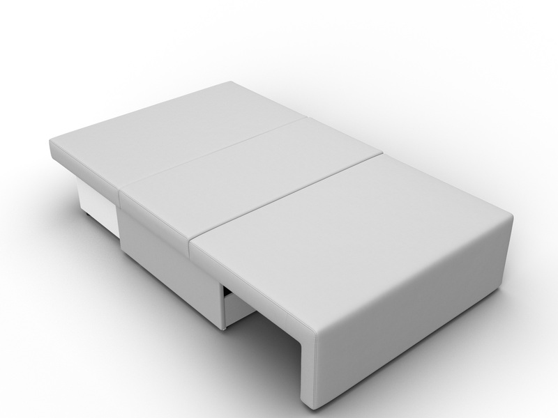 Диван прямой Лагуна, Экокожа, Белый;Черный