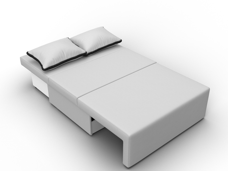 Диван прямой Лагуна, Экокожа, Белый;Черный