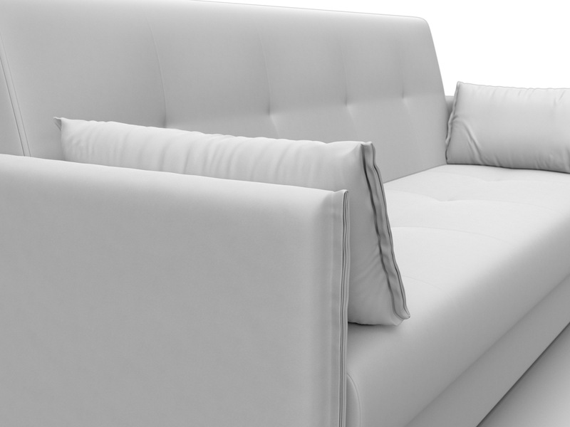 Диван-книжка Лига-018, Экокожа, Белый