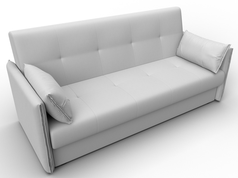 Диван-книжка Лига-018, Экокожа, Белый