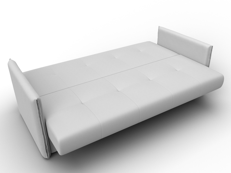 Диван-книжка Лига-018, Экокожа, Белый