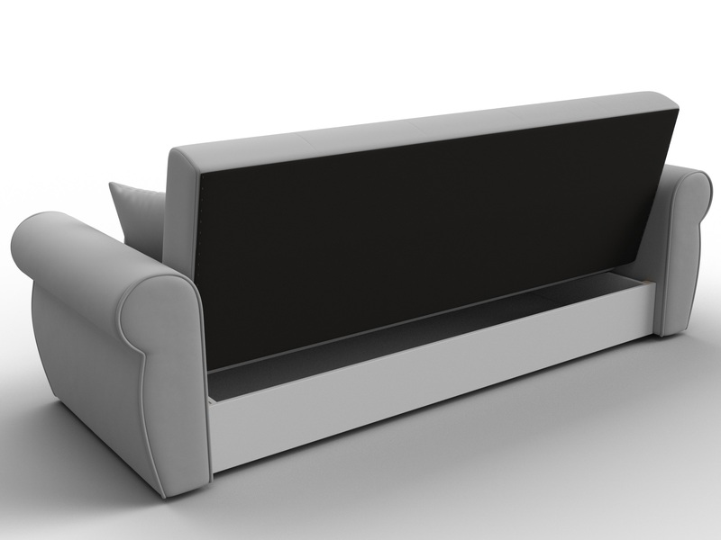 Диван-книжка Лига-019, Экокожа, Белый