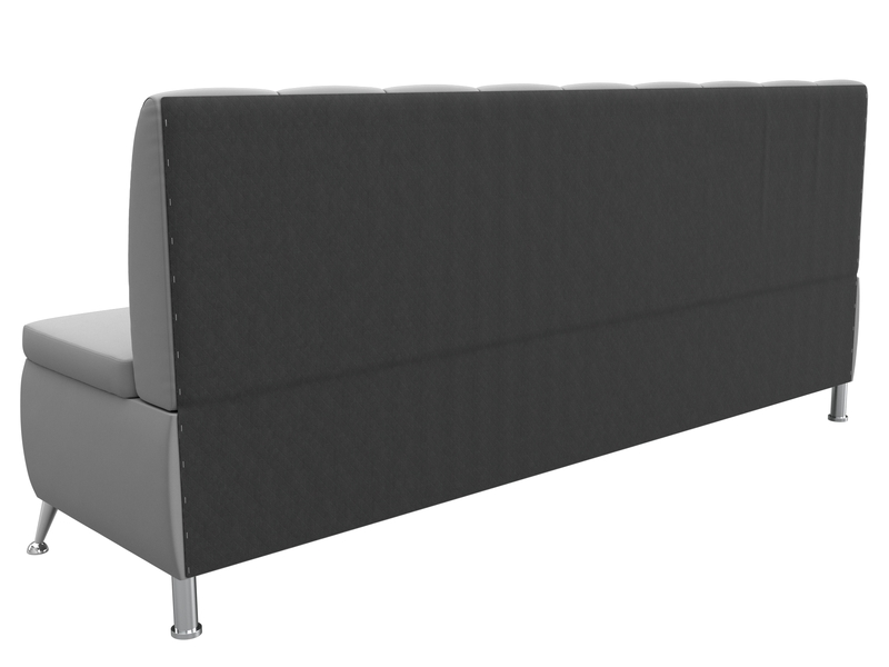 Диван кухонный прямой Кантри, Экокожа, Белый