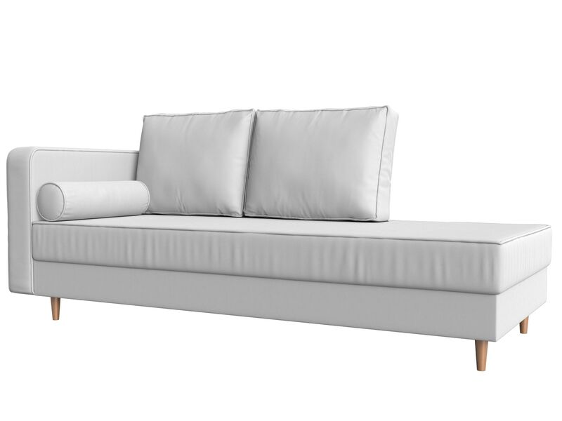 Кушетка Прайм левая, Экокожа, Белый