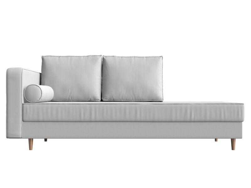 Кушетка Прайм левая, Экокожа, Белый