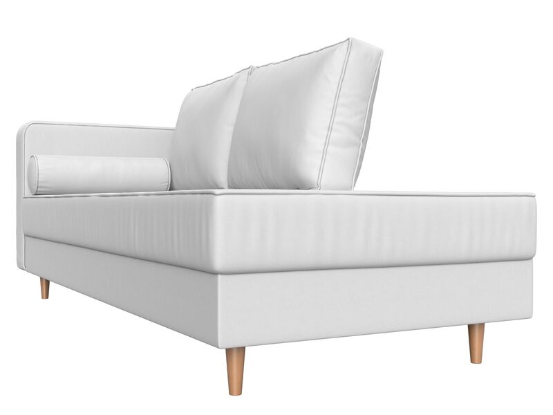 Кушетка Прайм левая, Экокожа, Белый