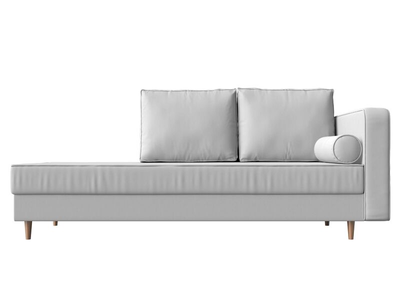 Кушетка Прайм правая, Экокожа, Белый