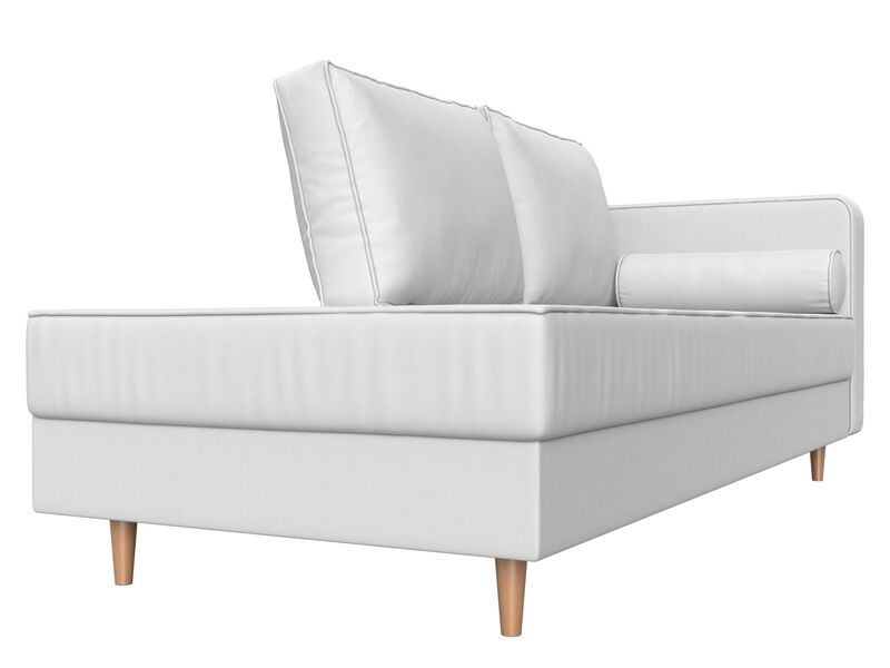 Кушетка Прайм правая, Экокожа, Белый