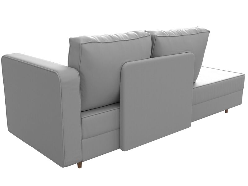 Кушетка Прайм правая, Экокожа, Белый