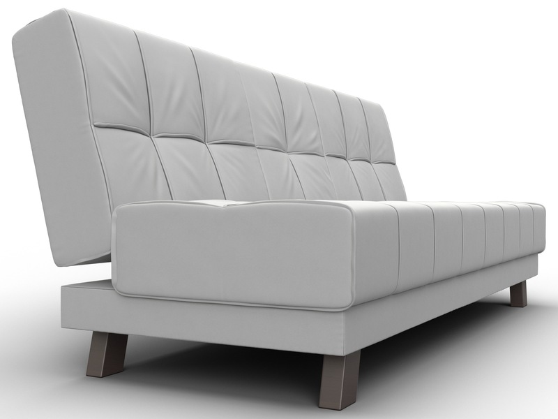 Диван прямой Винсент, Экокожа, Белый