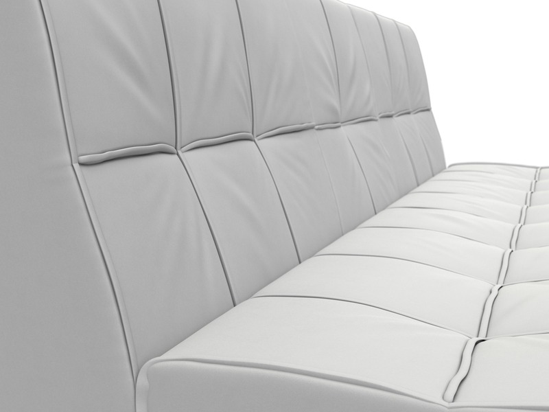 Диван прямой Винсент, Экокожа, Белый
