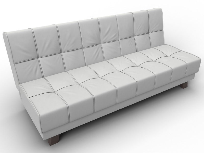 Диван прямой Винсент, Экокожа, Белый