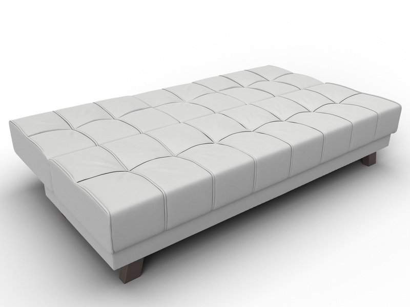 Диван прямой Винсент, Экокожа, Белый