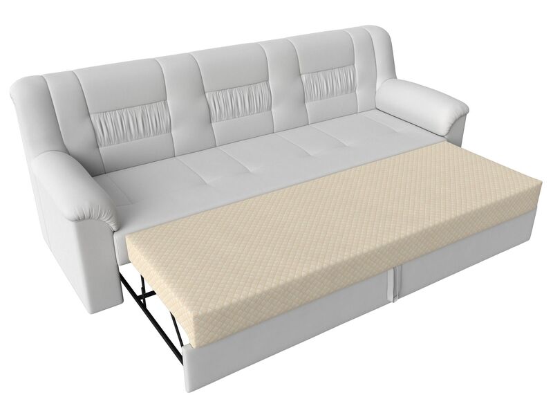 Диван прямой Карелия, Экокожа, Белый