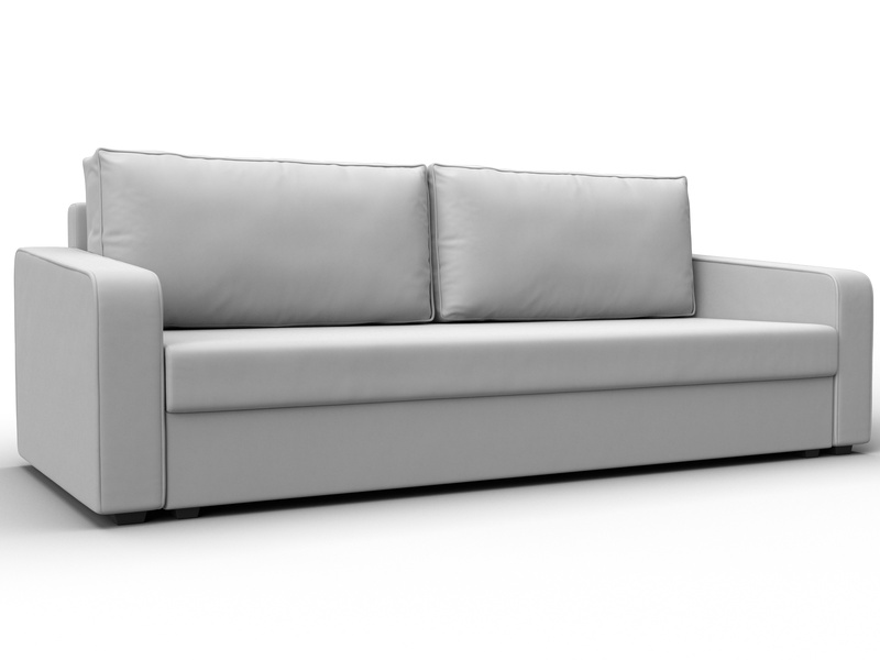 Диван прямой Лига-009, Экокожа, Белый