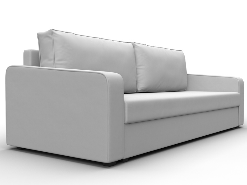 Диван прямой Лига-009, Экокожа, Белый