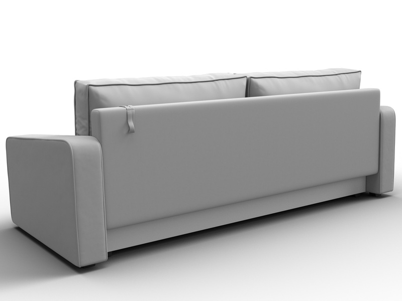 Диван прямой Лига-009, Экокожа, Белый