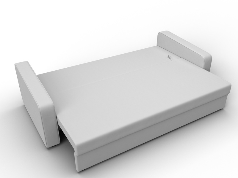 Диван прямой Лига-009, Экокожа, Белый