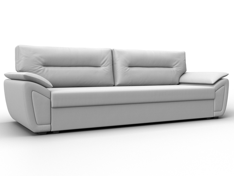 Диван прямой Нэстор Лайт, Экокожа, Белый