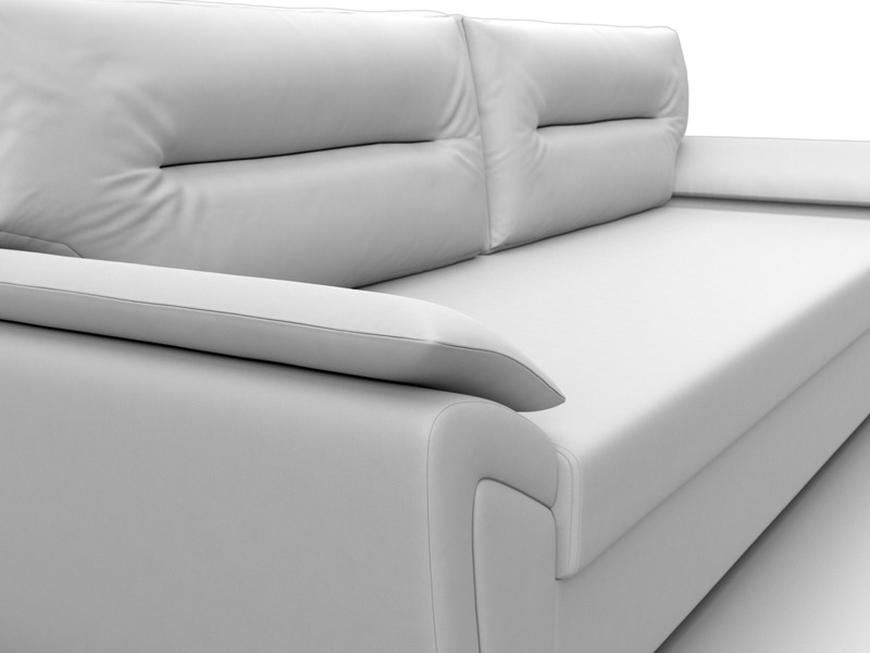 Диван прямой Нэстор Лайт, Экокожа, Белый