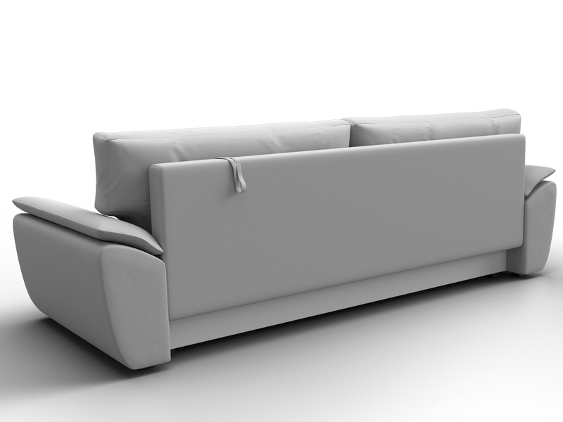 Диван прямой Нэстор Лайт, Экокожа, Белый