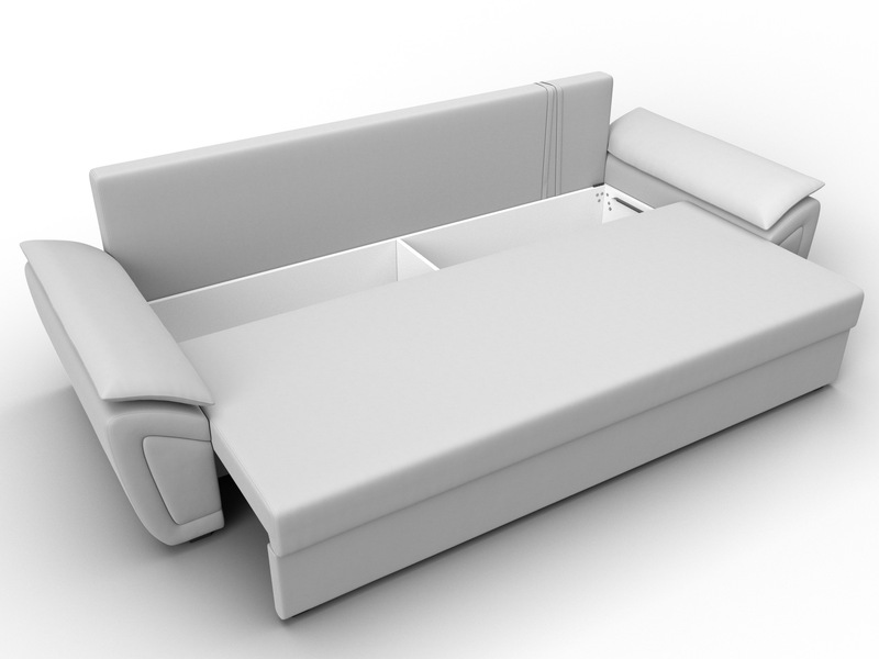 Диван прямой Нэстор Лайт, Экокожа, Белый