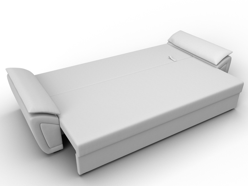 Диван прямой Нэстор Лайт, Экокожа, Белый