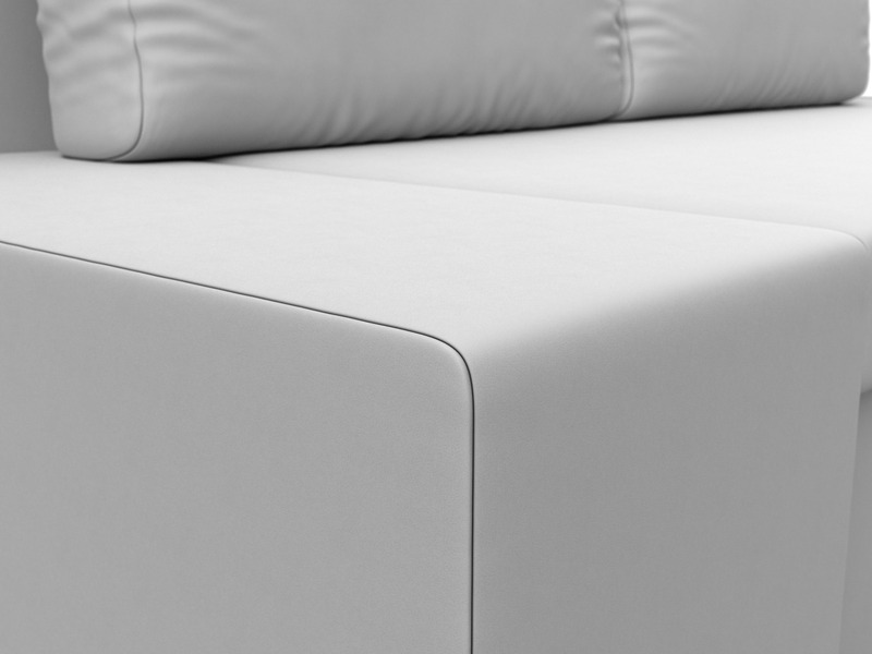 Диван прямой Сан Марко, Экокожа, Белый