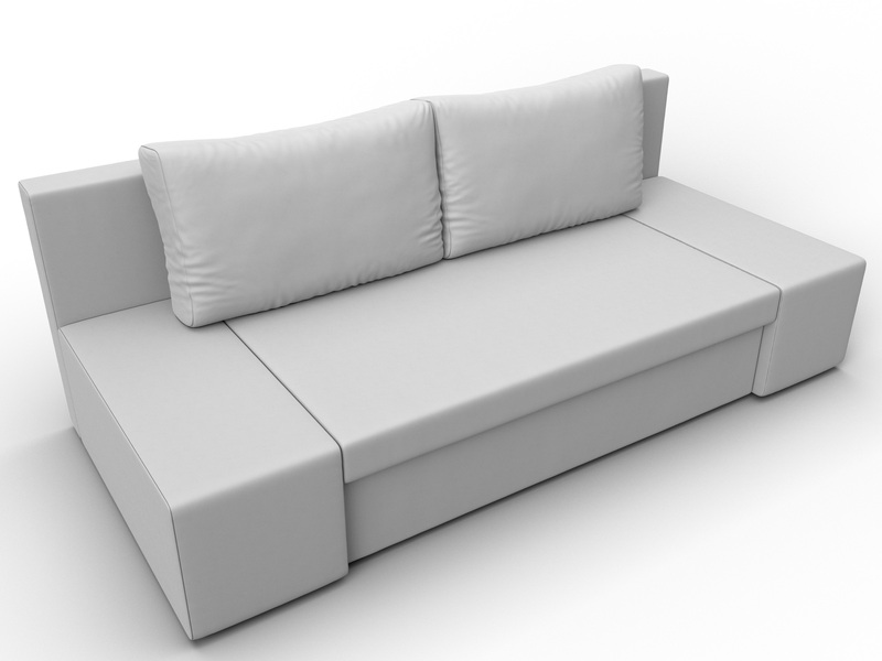 Диван прямой Сан Марко, Экокожа, Белый