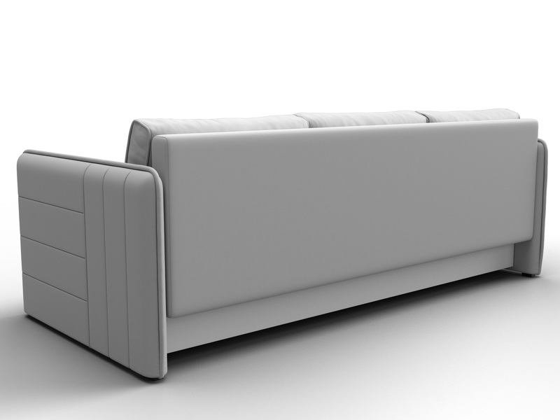 Диван прямой Слим, Экокожа, Белый