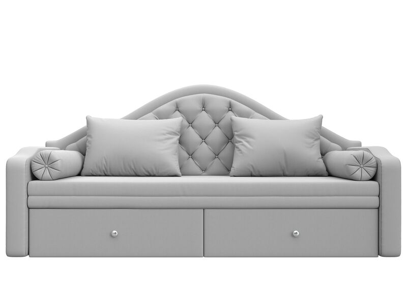 Диван детский прямой Сойер, Экокожа, Белый