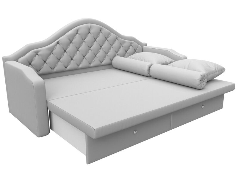 Диван детский прямой Сойер, Экокожа, Белый