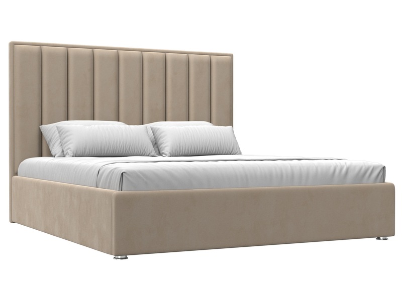 Кровать интерьерная Афродита 180, Велюр, SEVEN 729 бежевый