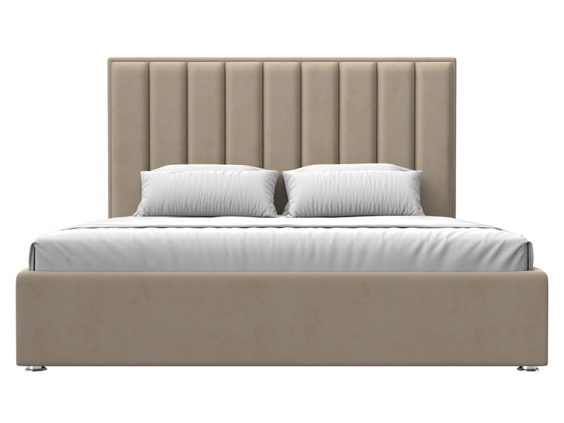 Кровать интерьерная Афродита 180, Велюр, SEVEN 729 бежевый