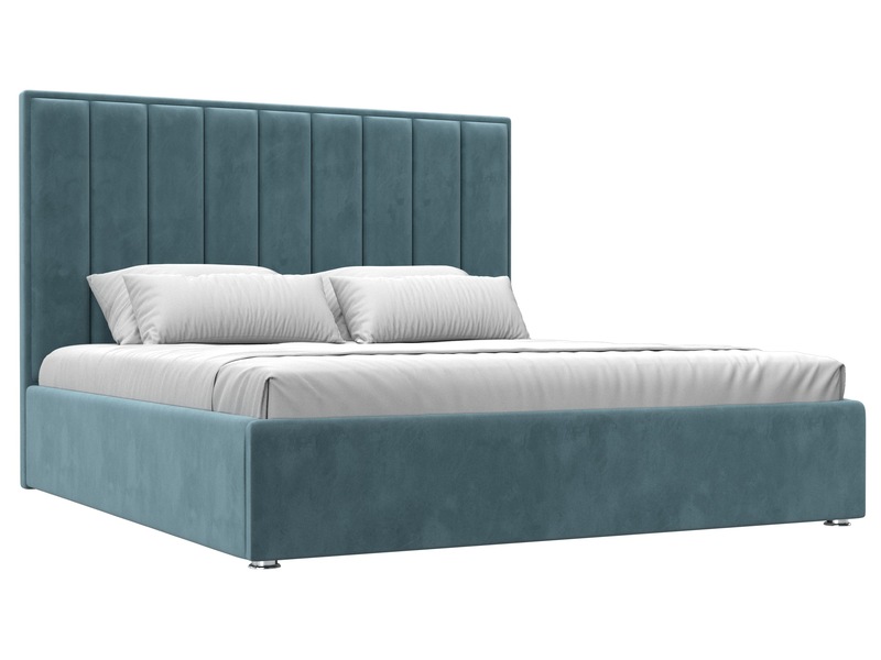 Кровать интерьерная Афродита 180, Велюр, SEVEN 113 бирюзовый