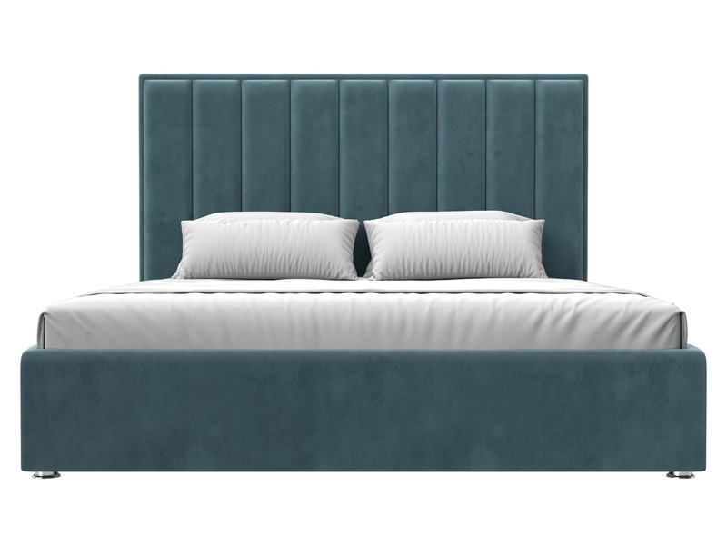 Кровать интерьерная Афродита 180, Велюр, SEVEN 113 бирюзовый